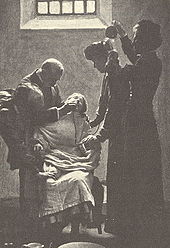 A suffragette being force-fed
