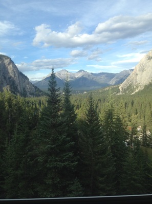 View from room at the Fairmont Banff Springs Hotel